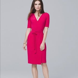 WHBM Short Sleeve Knit Wrap Dress